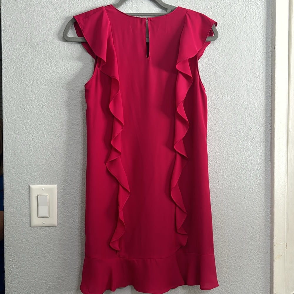 Amanda Uprichard Rutherford Fuchsia Ruffle Mini Dress - Picture 5 of 5